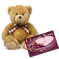 Valentine Teddy with Love You Card