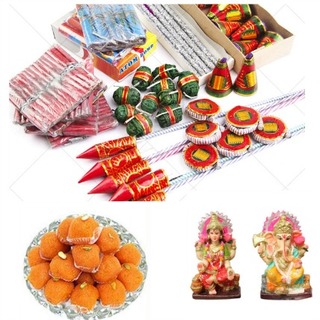 Crackers with Idols & Laddoo
