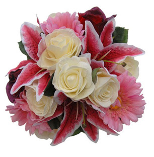 Lily, Roses & Gerbera Bouquet