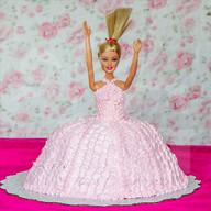 Beautiful Pink Barbie Cake