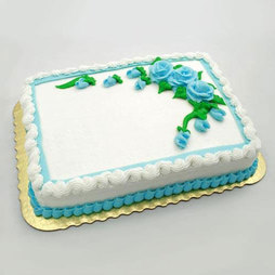 Square Vanilla Cream Cake