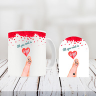 Valentine Mug and Door shape Table Top Combo
