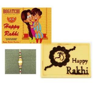 Happy Rakhi White Chocolate with Pearl Rakhi