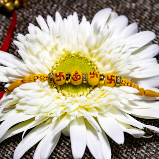 Yellow OM Swastika Rakhi