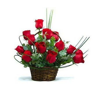 Red Roses Basket