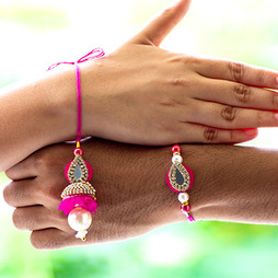 Jewels and Stone Rakhi Loomba Set