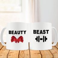 Valentine Beast and Beauty Couple Mug
