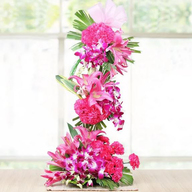 Orchids, Carnations and Lilies Tall Arrangement