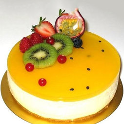 Fruit Glazed Fresh Fruit Cake