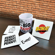 Big Bang Theory Mugs and Coasters Combo