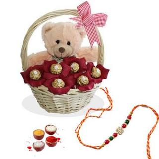 Teddy, Chocolate with rakhi