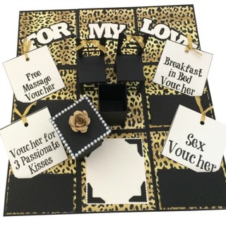 Handmade Romantic Explosion Box- Leopard print
