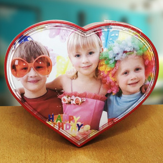 Heart Shaped Rotating Photo Cube