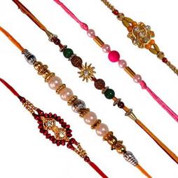 Set of 5 Rakhis-Mixed