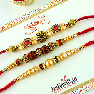 Mouli Rudraksh Rakhi Combo