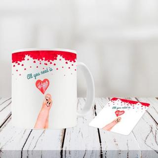 Valentine Day Mug and Coasters