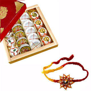 Khoa Sweets with 2 Rakhis