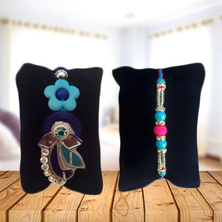 Set of 2 Rakhis- Blue