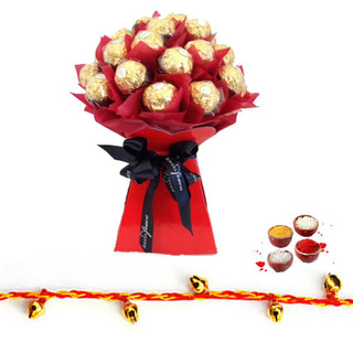 Ferrero Rocher Bouquet with Rakhi