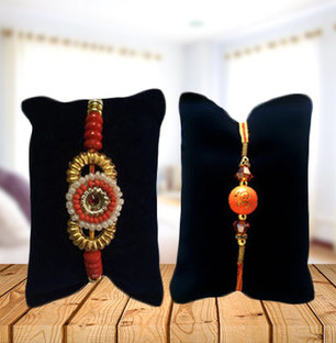 Set of 2 Rakhis-orange
