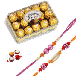 16 pc Ferrero Rocher with 2 Rakhis