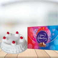 Vanilla Cake with Cadbury Celebration Combo
