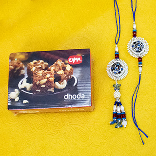 Colorful Lumba Rakhi with Doda Barfi