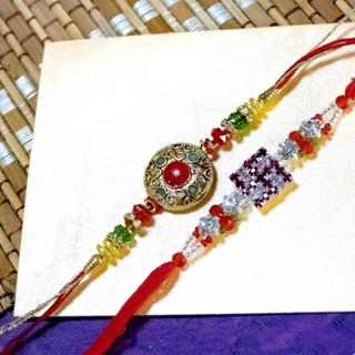 Set of 2 Rakhis-orange