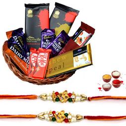 Chocolate Basket with Rakhi