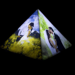 Personalised Lamp- Pyramid Tabletop