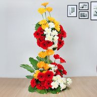 Mixed Gerbera Tall Arrangement