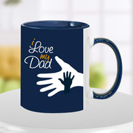Blue Hand in Hand Dad Mug
