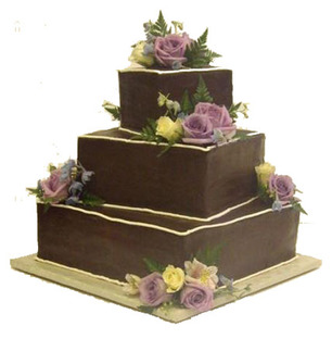 3 Tier Square Black Forest Cake