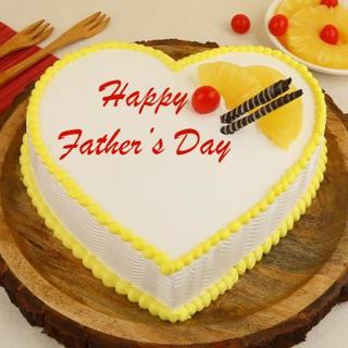 Father's Day Exclusive Heart Shape Pineapple Cake