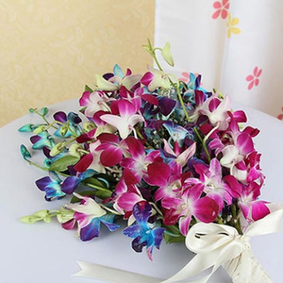 Blue & Purple Orchids Bunch