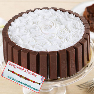 Kitkat Rose Cake with Rakhi