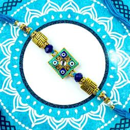 Evil eye square design Rakhi