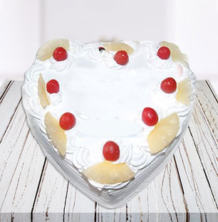 Special Heart Shaped Pineapple Cake
