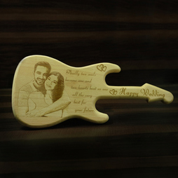 Guitar Wooden Engraving Stand