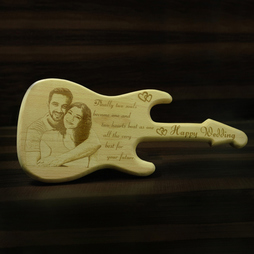 Guitar Wooden Engraving Stand
