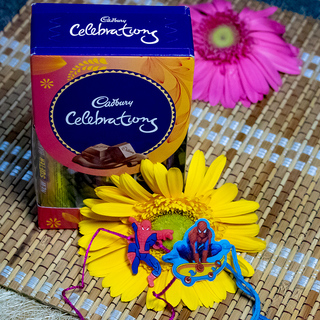 Spider Man Kids Rakhi with Chocolates Pack