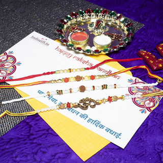 Elegant Rakhi Combo of 4