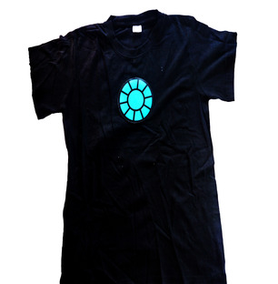 LED TShirt Blue Print