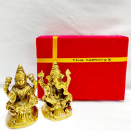 Laxmi Ganesha Metallic Idol 