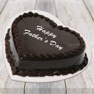 Father's Day Heart Shape Chocolate Truffle Cake