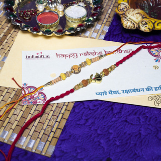 Rudrakh OM Rakhi Combo