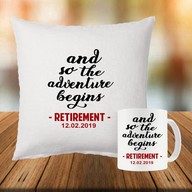 Retirement Cushion and Mug Set