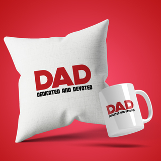 Dedicated dad Cushion Mug Set