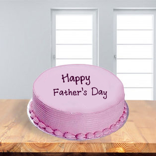 Fathers Day Strawberry Pink Cake