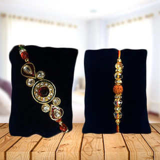Set of 2 Rakhis - Mix Stone